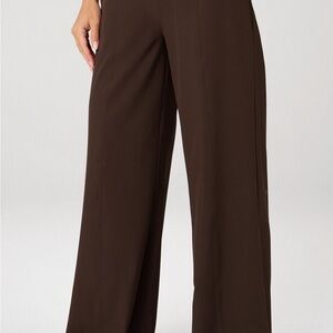 Fabletics Elegant Brown Wide-Leg Pants
